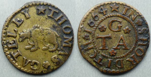 Shoreditch, Thomas Gateley 1664 farthing